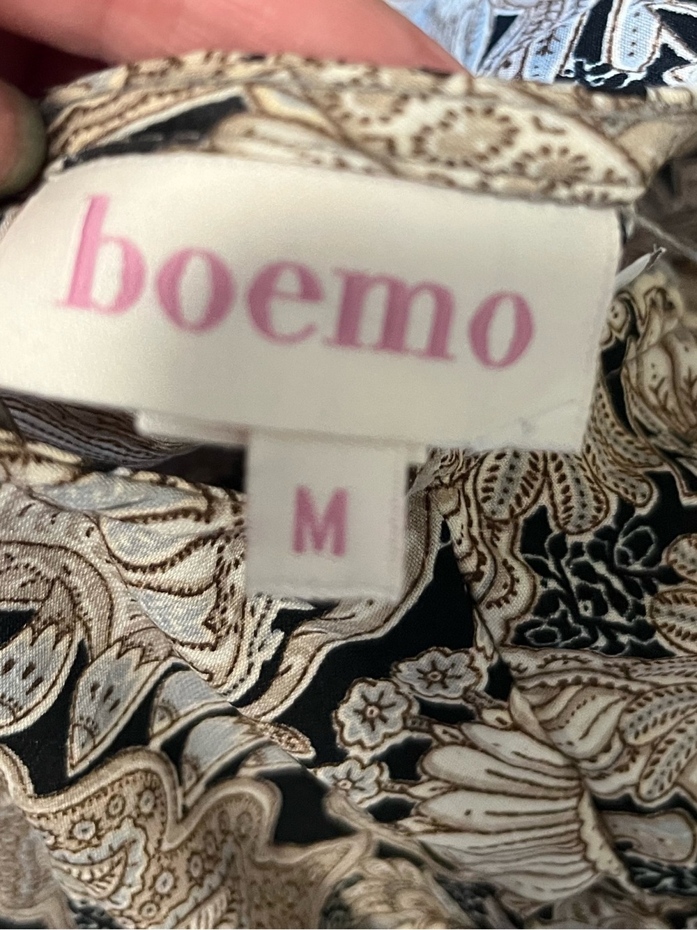 Boho Boemo Paisley Wrap Maxi Dress in Taupe medium Anthropologie - Picture 5 of 5